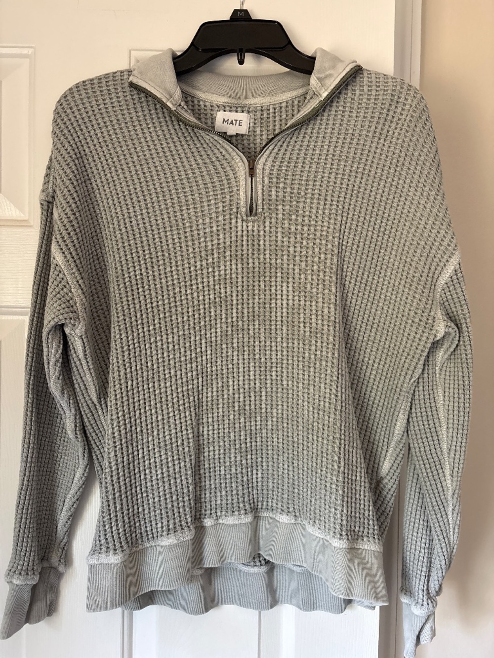 Mate the Label Waffle half zip pullover